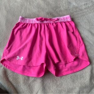 Under Armour Women's Drawstring Play Up Shorts - Pink Adelic/White Size XS